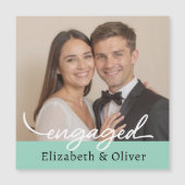 Aangepaste fotonaam Verloving Modern Script (Voorkant)