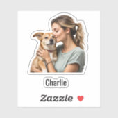 Aangepaste Fotonaam Waterdichte Vinyl Stickers (Vel)