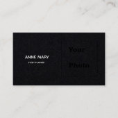 Aangepaste fotonaam Zwart Wit Professioneel Modern Visitekaartje (Voorkant)