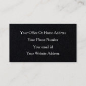 Aangepaste fotonaam Zwart Wit Professioneel Modern Visitekaartje (Achterkant)