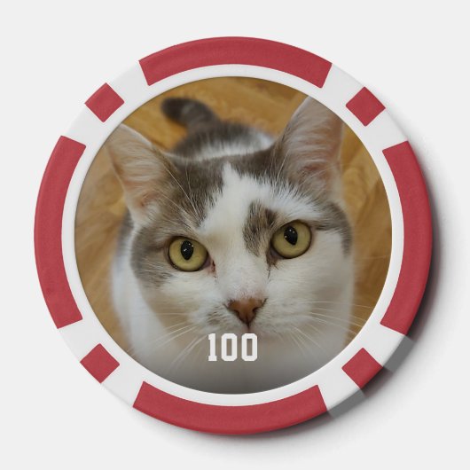 Aangepaste fotonaamtekst Aangepast Poker Chips (Achterkant)