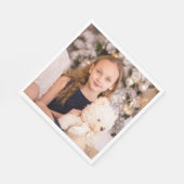 Aangepaste fotoparty papier servet (Hoek)