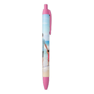 Aangepaste fotopen met uw foto's ontwerp blauwe inkt pen