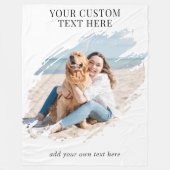 Aangepaste fotopenseelstreek fleece deken (Voorkant)