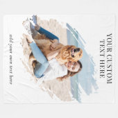 Aangepaste fotopenseelstreek fleece deken (Voorkant (Horizontaal))