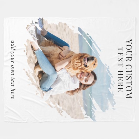 Aangepaste fotopenseelstreek fleece deken (Voorkant (Horizontaal))