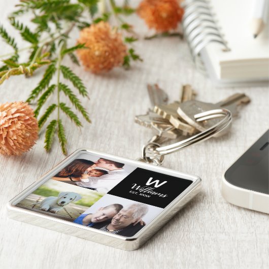 Aangepaste fotoPremium-Sleutelhanger Sleutelhanger (Zijkant)