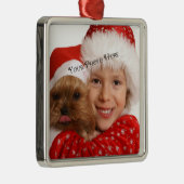 Aangepaste fotoPremium-versiering Metalen Ornament (Rechts)