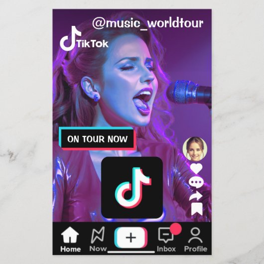Aangepaste fotopromo met tiktok flyer (Voorkant)