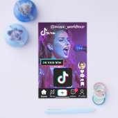 Aangepaste fotopromo met tiktok flyer (Enkel)