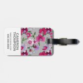 Aangepaste fotoroze orchideeën in Bloom Bagagelabel (Achterkant horizontaal)