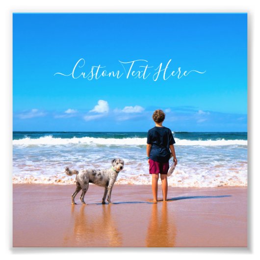 Aangepaste foto's Aangepaste tekst foto afdrukken Afdruk (Voorkant)