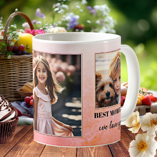 Aangepaste foto's Beste mam ooit roze Sinaasappel Koffiemok