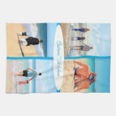 Aangepaste foto's Collage Text Kitchen Towel Uw fo Theedoek (Horizontaal)