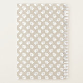 Aangepaste foto's en beige en witte paden met teks planner (Achterkant)