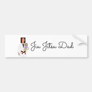 Aangepaste foto's en handgeschreven tekst voor Jiu Bumpersticker