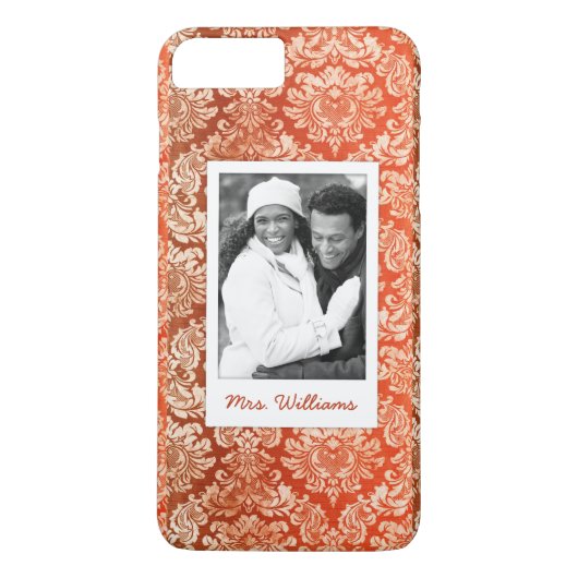 Aangepaste foto's en namen Floral  behang Case-Mate iPhone Case (Achterkant)