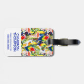 Aangepaste foto's en palmbladeren bagagelabel (Achterkant horizontaal)