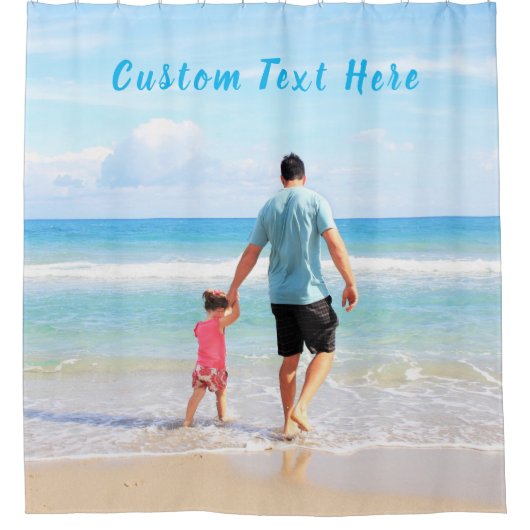 Aangepaste foto's en tekst - Uw eigen ontwerp - Vo Douchegordijn (Voorkant)