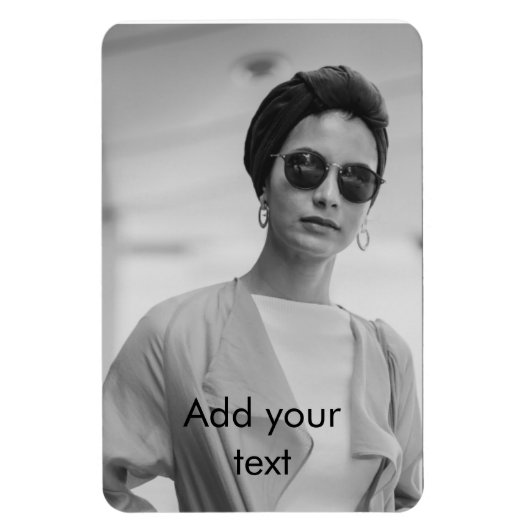 Aangepaste foto's en tekstmagneet magneet (Verticaal)