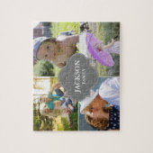 Aangepaste foto's familienaam multi-afbeeldingen legpuzzel (Verticaal)