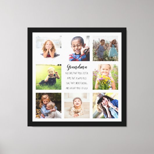 Aangepaste foto's Grandma Quote Stretched Canvas a Afdruk (Voorkant)