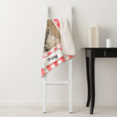 Aangepaste foto's in landstaal, rood en wit sherpa deken (In situ)