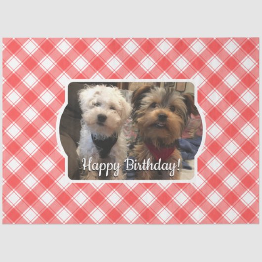 Aangepaste foto's in landstaal, rood en wit tissuepapier (Voorkant)