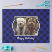 Aangepaste foto's Lijst Pet Blue en Black Pset Tissuepapier (Craft)
