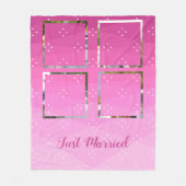 Aangepaste foto's op roze fleece deken (Voorkant)