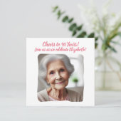 Aangepaste foto's Proost op 90 jaar 90e verjaardag Kaart (Staand voorkant)