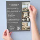 Aangepaste Foto's QR Code Social Media Professiona Flyer (Hand)