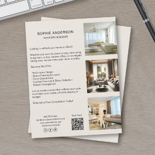 Aangepaste Foto's QR Code Social Media Professiona Flyer