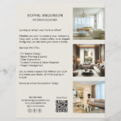 Aangepaste foto's QR-code sociale media profession Flyer (Voorkant)