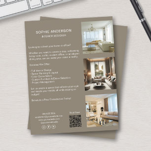 Aangepaste foto's QR-code sociale media profession Flyer