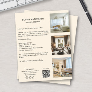 Aangepaste foto's QR-code sociale media profession Flyer