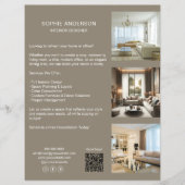 Aangepaste foto's QR-code sociale media profession Flyer (Voorkant)