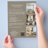 Aangepaste foto's QR-code sociale media profession Flyer (Hand)