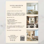 Aangepaste foto's QR-code sociale media profession Flyer (Voorkant)