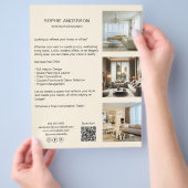 Aangepaste foto's QR-code sociale media profession Flyer (Hand)