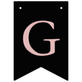 Aangepaste foto's Roze zwart Afstuderen  Vlaggetjes (Tweede vlag)