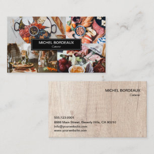 Aangepaste Foto's Rustieke Food Catering Business Visitekaartje