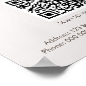 Aangepaste foto's Scan QR Code Menu Cake Bakkerij  Poster (Hoek)