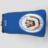 Aangepaste foto's van je naar het Ruff & Back Blue Golfheadcover (Voorkant)