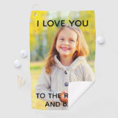 Aangepaste foto's van jou naar Rough en Back Golfhanddoek (Insitu)