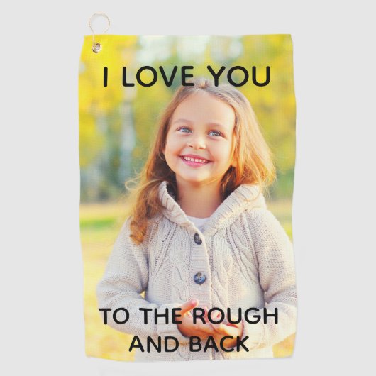 Aangepaste foto's van jou naar Rough en Back Golfhanddoek (Voorkant)
