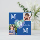 Aangepaste foto's van MOM-kinderen Blauwe Moederda (Staand voorkant)