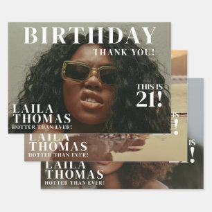 Aangepaste Foto's Verjaardagsfeest Magazine Hoesje Inpakpapier Vel