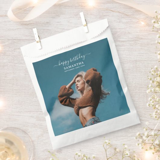 Aangepaste Foto's Verjaardagsfeest Selfie Afbeeldi Bedankzakje (Geknipt)