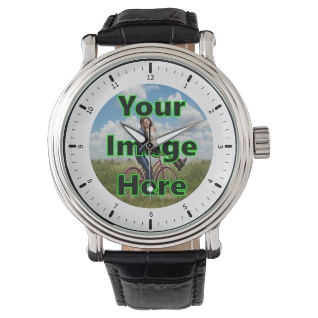 Aangepaste foto's volgen | Keepslag Watch Horloge (Voorkant)